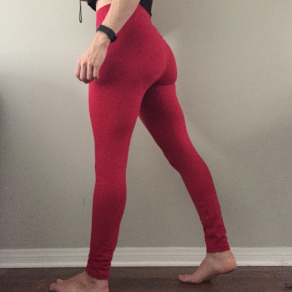 Til You Collapse hot red leggings!